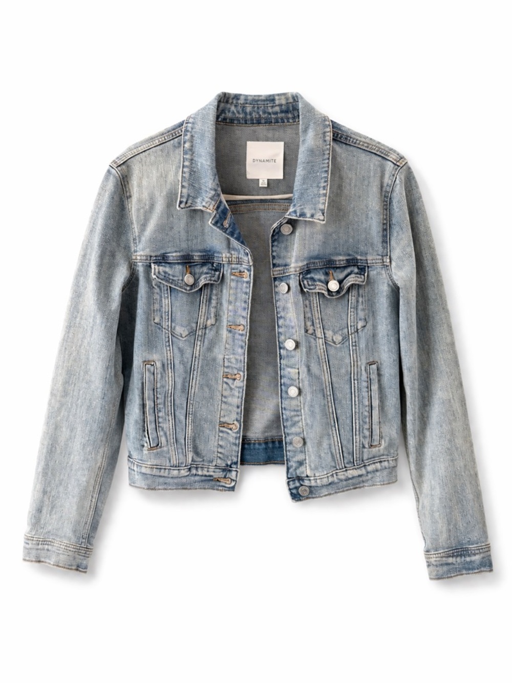 Dynamite Light Blue Washed Denim Jacket